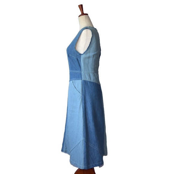 Anthropologie - Holding Horses Patchwork Denim Dress - Size 4 - Picture 5 of 7